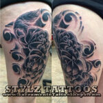 Black Rose Flower Tattoo